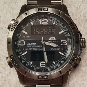 Orient Men's Watch VZ00-C0 Cockpit rare analog digital ana-digi